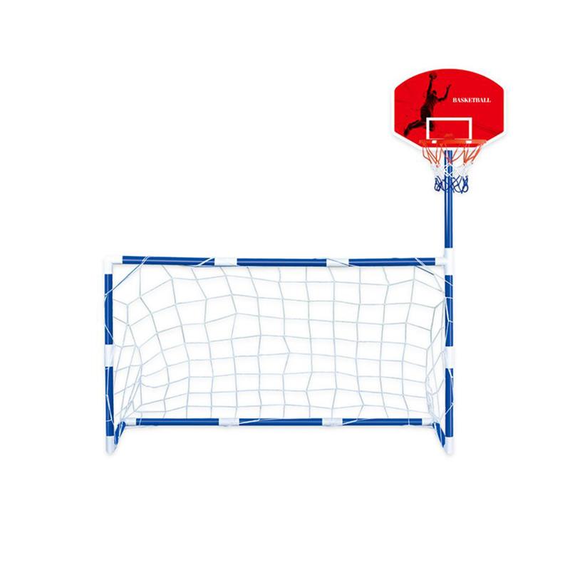 2-in-1 Football Goal and Basketball Hoop Set