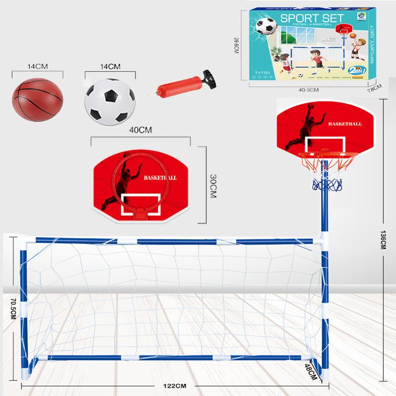 2-in-1 Football Goal and Basketball Hoop Set - Image 3