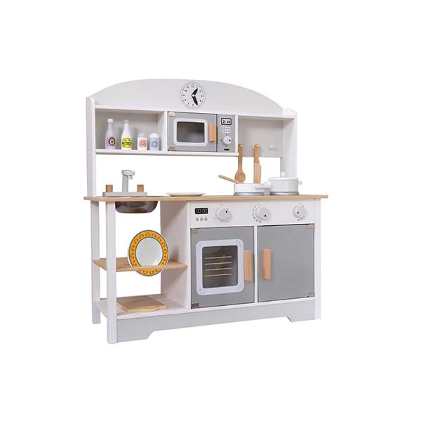 Kidsrock Children's Wooden Pretend Play Kitchen with Utensils
