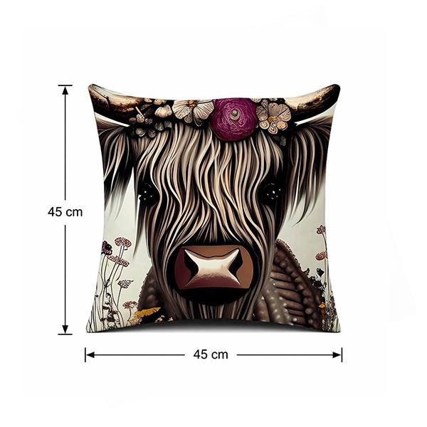 Kidsrock Highland Cow Cushion (45 mm x 45mm ) - Image 4