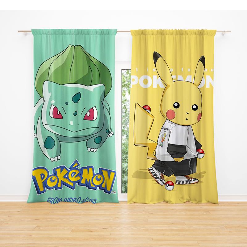 Kidsrock Pikachu Street Style Children's Taped Curtain - Image 3